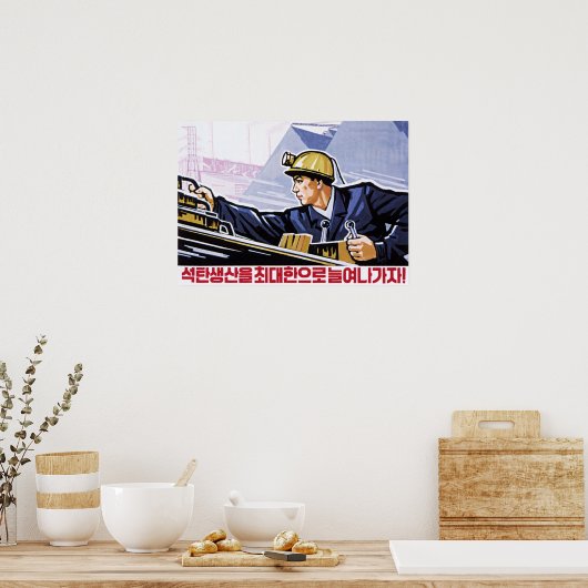 Laten we de Koreaanse steenkoolproductie maximalis Poster (Keuken)