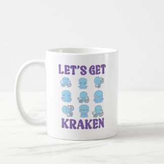 Laten we de Kraken knuffelen, Kawaii Octopus in za Koffiemok