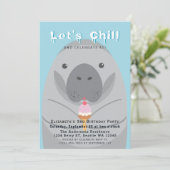 Laten we de Kute Manatee van de Kids van Birthday  Kaart (Staand voorkant)