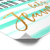 Laten we de lamingle Stripes afvuren | Welkom Vrij Poster (Hoek)