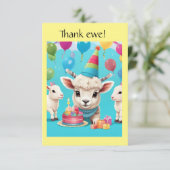 Laten we de lammeren vieren bedankkaart (Staand voorkant)