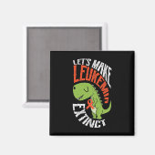 Laten we de leukemie uitsterven dinosaurus hematol magneet (Voorkant / Achterkant)