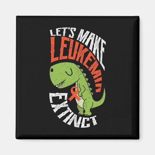 Laten we de leukemie uitsterven dinosaurus hematol magneet (Voorkant)