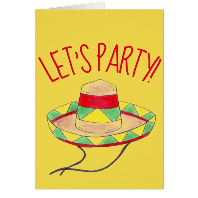 Laten we de Mayo Mexican Fiesta Sombrero (Voorkant)