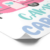 Laten we de meisjesCamp Birthday Party gaan glampe Poster (Hoek)