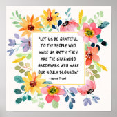 Laten we de mensen daar dankbaar voor zijn poster (Voorkant)