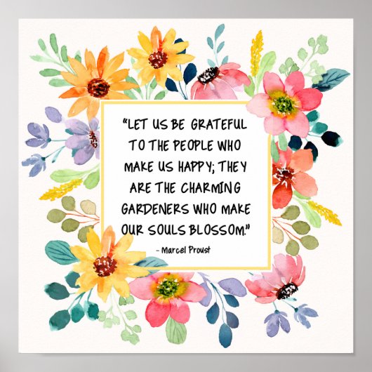 Laten we de mensen daar dankbaar voor zijn poster (Voorkant)