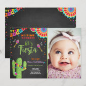 Laten we de Mexicaanse Birthday Cactus van Fiesta  Kaart (Voorkant / Achterkant)