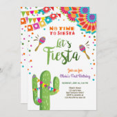 Laten we de Mexicaanse Birthday Cactus van Fiesta  Kaart (Voorkant / Achterkant)