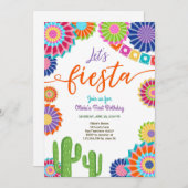 Laten we de Mexicaanse Birthday Cactus van Fiesta  Kaart (Voorkant / Achterkant)