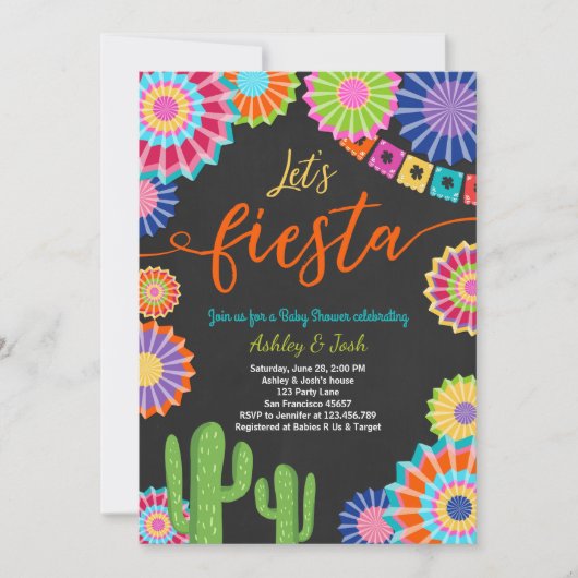 Laten we de Mexicaanse Cactus van Fiesta Baby show Kaart (Voorkant)