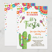Laten we de Mexicaanse Cactus van Fiesta Baby show Kaart (Voorkant / Achterkant)
