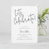 Laten we de minimalistische feestdag vieren. kaart (Staand voorkant)