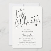 Laten we de minimalistische feestdag vieren. kaart (Voorkant)