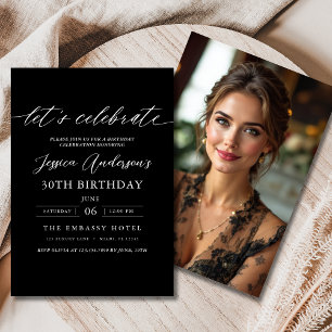 Laten we de minimalistische verjaardag van de zwar kaart