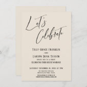 Laten we de moderne legante bruideweddenschap vier kaart (Voorkant / Achterkant)