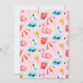 Laten we de Moderne Roze Flamingo 30th Birthday la Kaart (Achterkant)