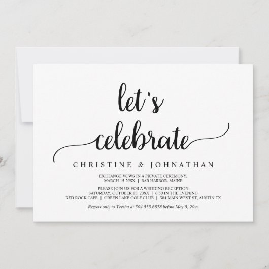 Laten we de moderne Rustic bruiloft vieren. Kaart (Voorkant)