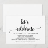 Laten we de moderne Rustic bruiloft vieren. Kaart (Voorkant / Achterkant)