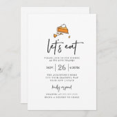 Laten we de moderne Thanksgiving-binnenuitnodiging Kaart (Voorkant / Achterkant)