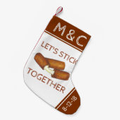 Laten we de Mozzarella-kaasparen bij elkaar houden Kleine Kerstsok (Voorkant (Hangend))