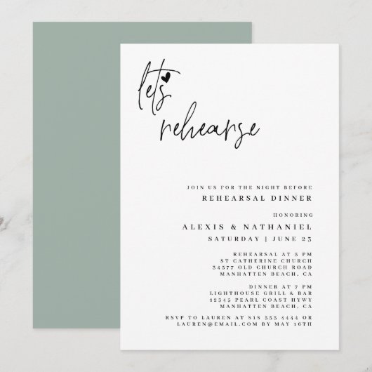 Laten we de nacht voor de mosterdslachting herhore kaart (Voorkant / Achterkant)