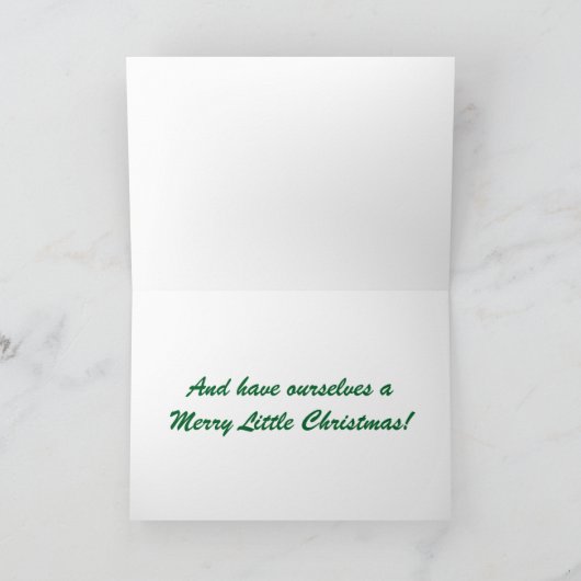 LATEN WE DE NAUWHTY-LIJST SAMEN BRENGEN MET CHRIST FEESTDAGEN KAART (Binnen)