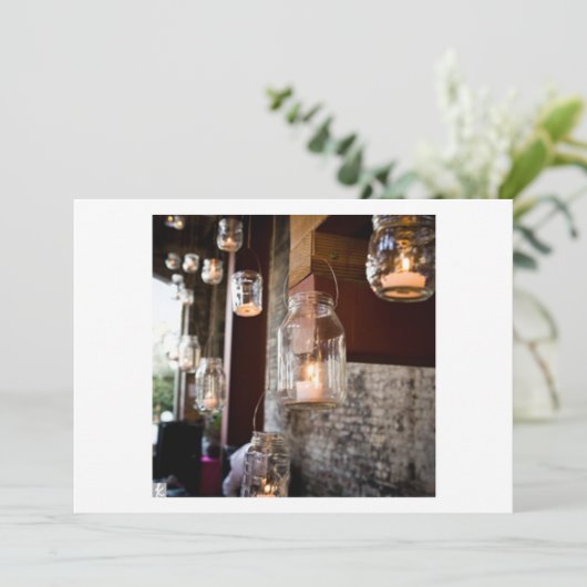 Laten we de NIGHT INVITATIE VERLICHTEN Kaart (Staand voorkant)