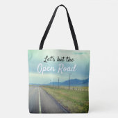 Laten we de open weg raken tote bag (Voorkant)