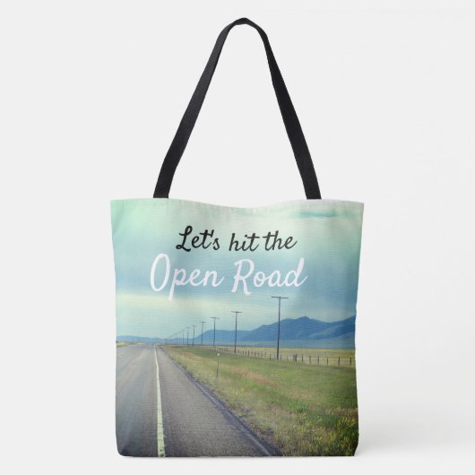Laten we de open weg raken tote bag (Achterkant)