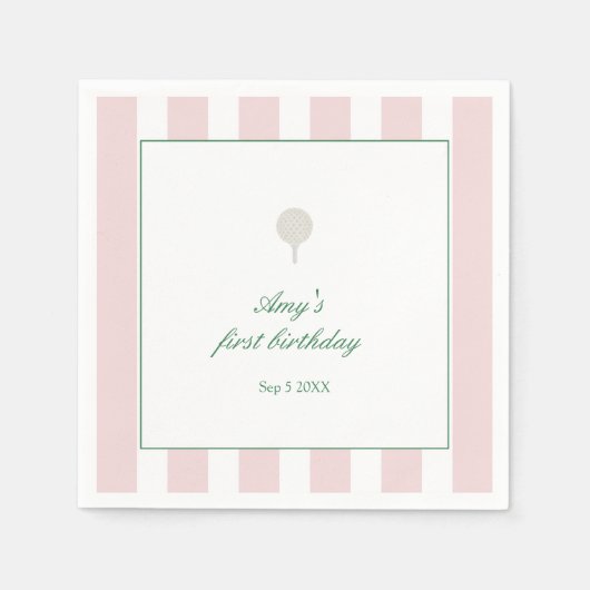 Laten we de Pink Golf Party servetten vieren (Voorkant)