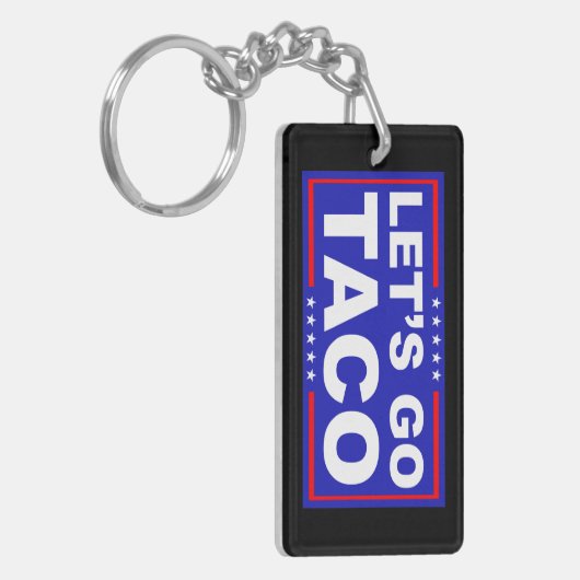 Laten we de politieke humor van Taco gebruiken Sleutelhanger (Voorkant Links)