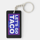 Laten we de politieke humor van Taco gebruiken Sleutelhanger (achterkant)