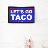 Laten we de politieke humor van Taco gebruiken Spandoek (Insitu)