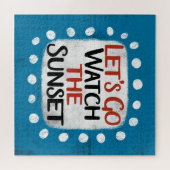 Laten we de puzzel van de zonsondergang bekijken legpuzzel (Horizontaal)