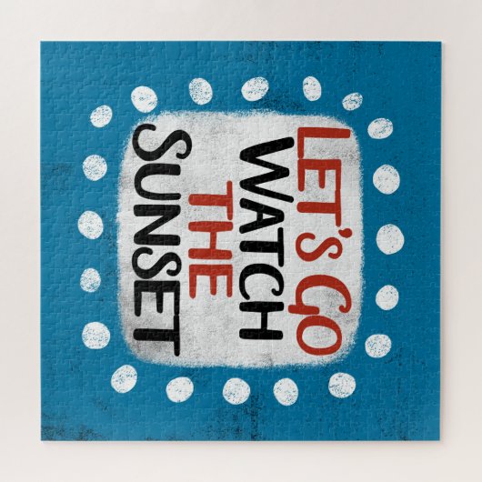 Laten we de puzzel van de zonsondergang bekijken legpuzzel (Horizontaal)