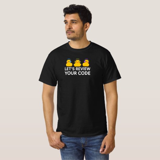 Laten we de Review van uw code Grappige Rubber Duc T-shirt (Voorkant volledig)