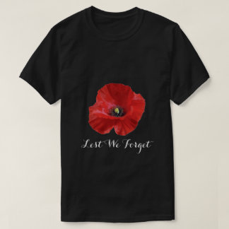 Laten we de rode Herdenking Poppie vergeten T-shirt