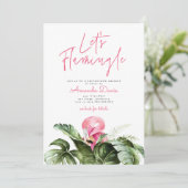 Laten we de rondweg van het Flamingle Bachelorette Kaart (Staand voorkant)