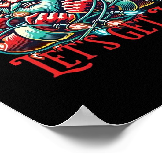 Laten we de Santa Christmas Vibe Classic aansteken Poster (Hoek)