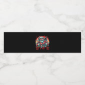 Laten we de Santa Christmas Vibe Classic aansteken Waterfles Etiket (Enkel label)