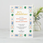 Laten we de Schelp-feest Bruidsfeest vieren Kaart (Staand voorkant)