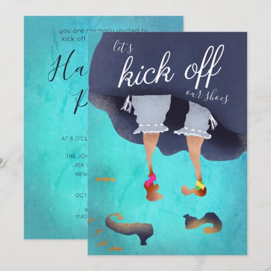 Laten we de schoenen uitzetten van Funny Halloween Kaart (Voorkant / Achterkant)