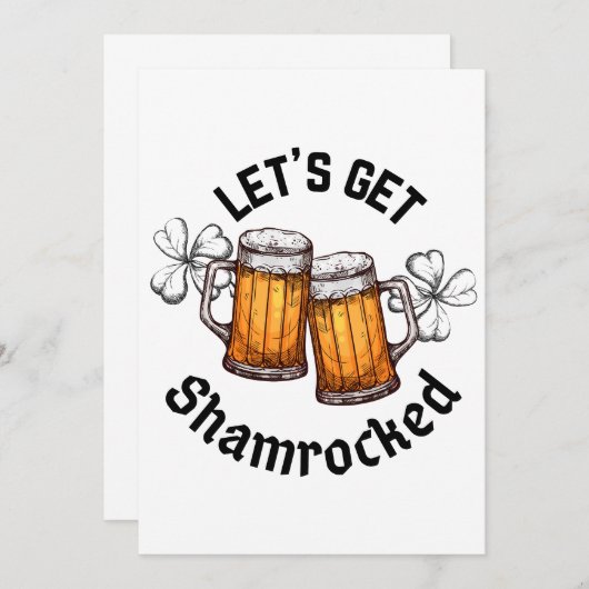 Laten we de Sint Patrick's Day in de schijnwerpers Kaart (Voorkant / Achterkant)