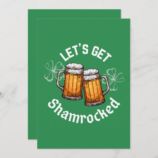 Laten we de Sint Patrick's Day in de schijnwerpers Kaart (Voorkant / Achterkant)