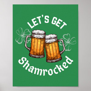 Laten we de Sint Patrick's Day in de schijnwerpers Poster