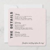 Laten we de Slopes Winter Ski Bachelorette party h Kaart (Achterkant)