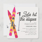Laten we de Slopes Winter Ski Bachelorette party h Kaart (Voorkant)