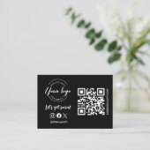 Laten we de sociale logo sociale media-website QR- Visitekaartje (Staand voorkant)