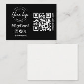 Laten we de sociale logo sociale media-website QR- Visitekaartje (Voorkant / Achterkant)